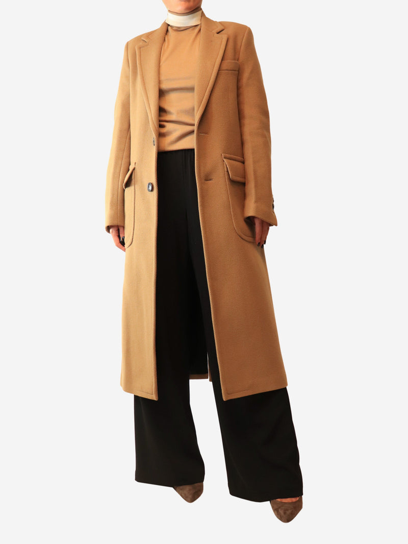 Tan felt midi coat Coats & Jackets AMI Paris 