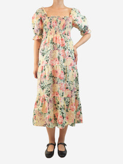 Floral print linen midi dress - size UK 8 Dresses Faithfull The Brand 