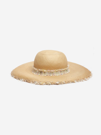 Beige tweed straw hat Hats Chanel 