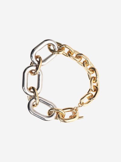 Gold and silver chunky chain choker Jewellery Paco Rabanne 