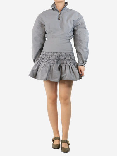 Houndstooth zip front mini dress - size UK 8 Dresses Ellery 