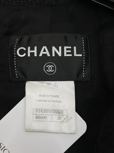 Chanel Black lace-trimmed jacket - size UK 8