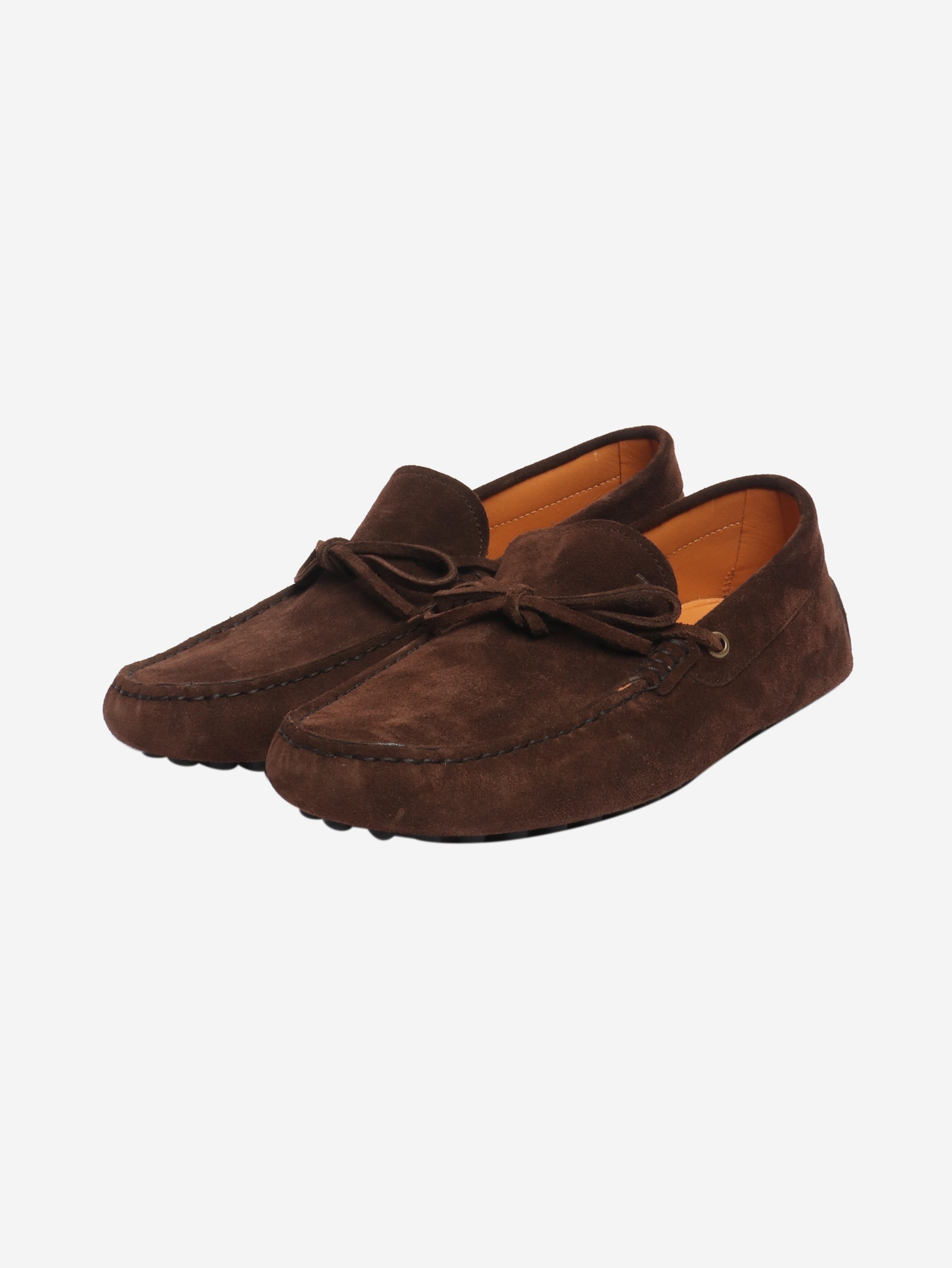 Brown suede Gommino loafers - size EU 39 Flat Shoes Tod's 
