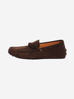 Brown suede Gommino loafers - size EU 39 Flat Shoes Tod's 