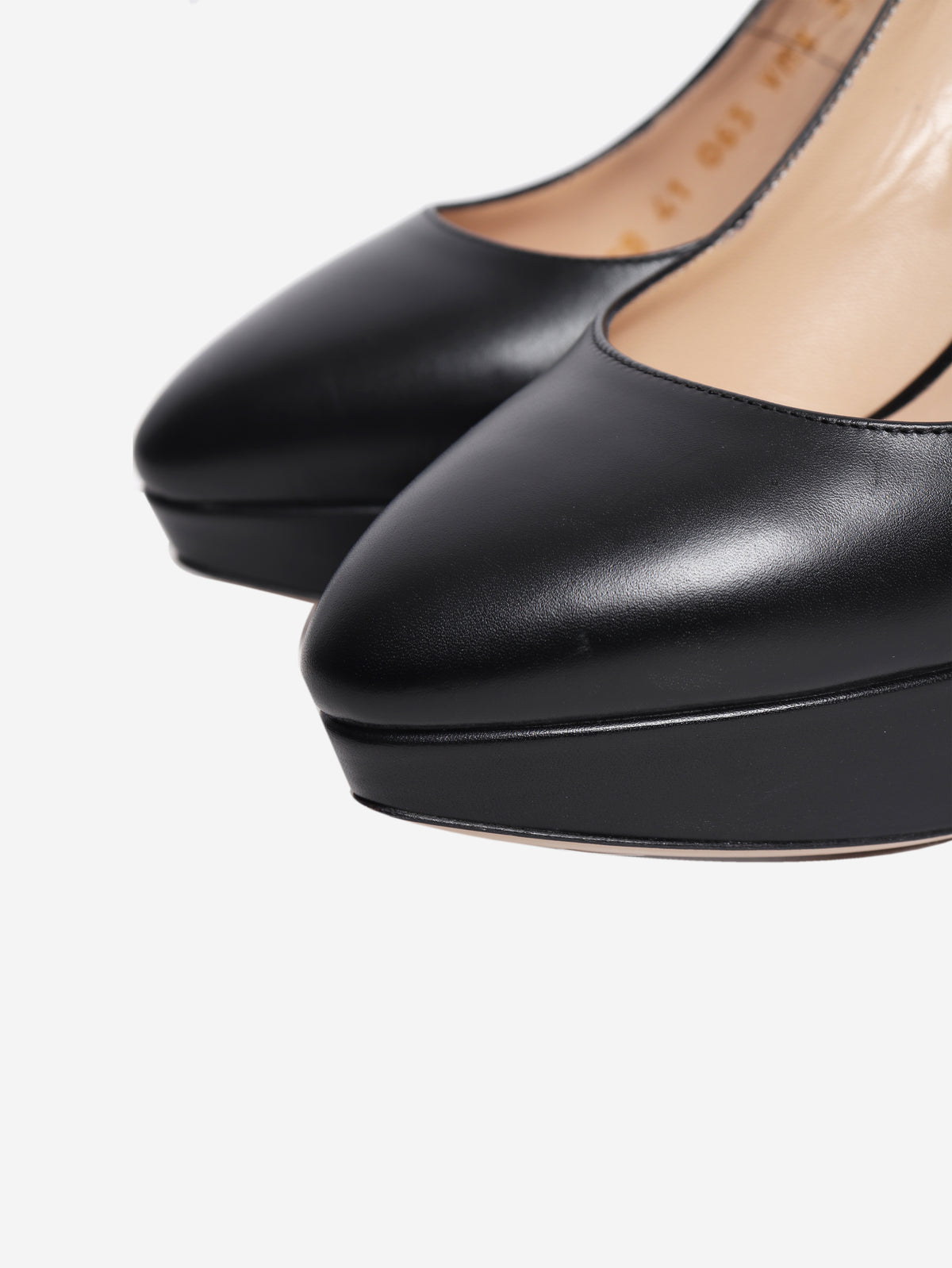 Black leather slingback pumps - size EU 39
