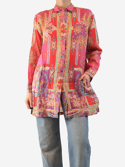 Purple floral shirt - size UK 10 Tops Etro 