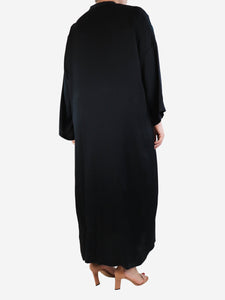 Etro Black floral embroidered kaftan - size UK 12