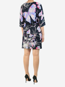 Emilio Pucci Black and purple butterfly printed dress