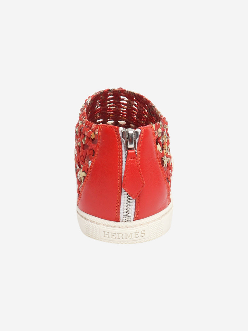 Red woven oxygene trainers - size EU 39 (UK 6) Trainers Hermes 