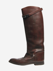 Hermes Brown leather riding boots - size EU 39