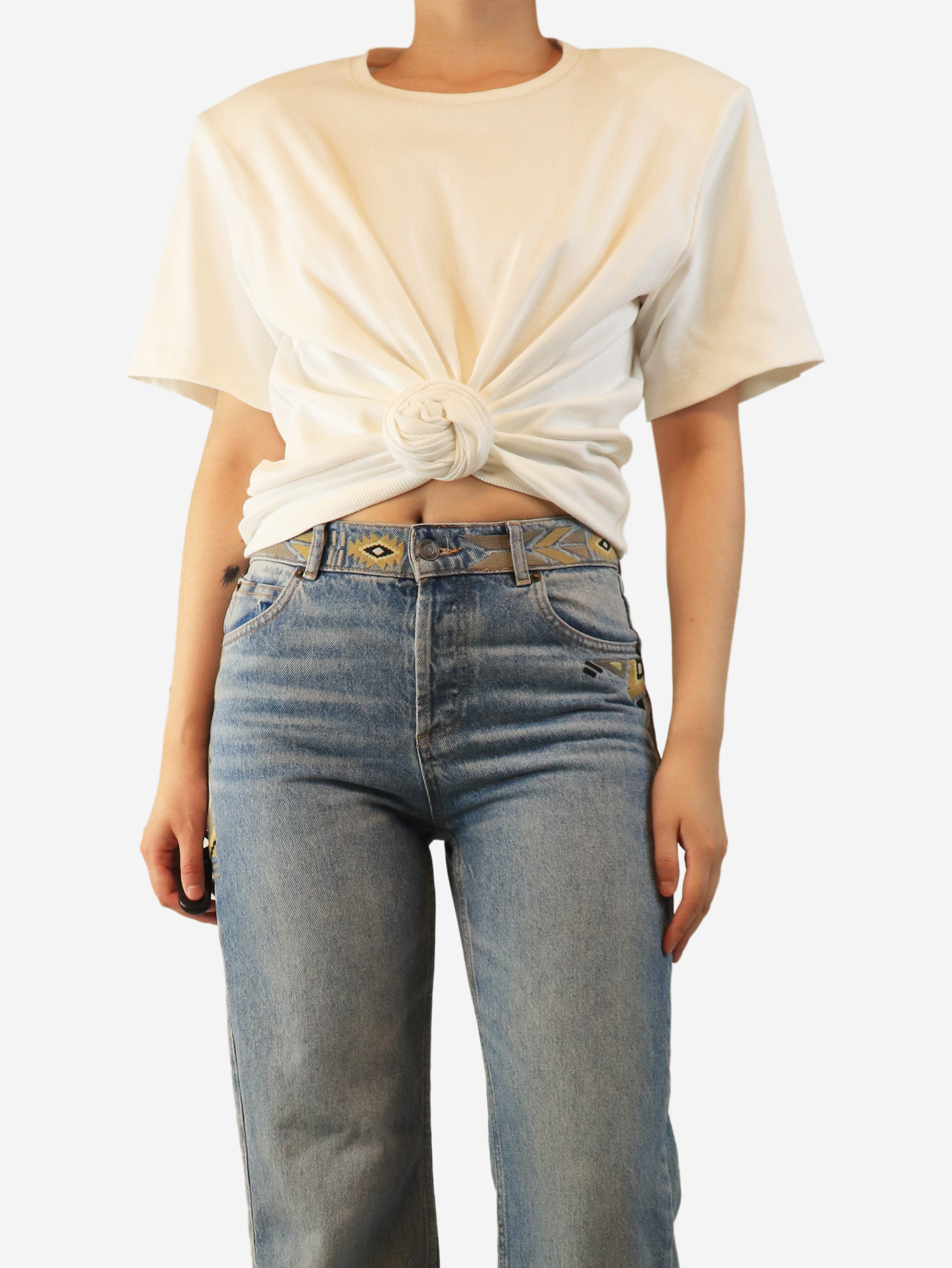 White gathered top - size S Tops Magda Butrym 