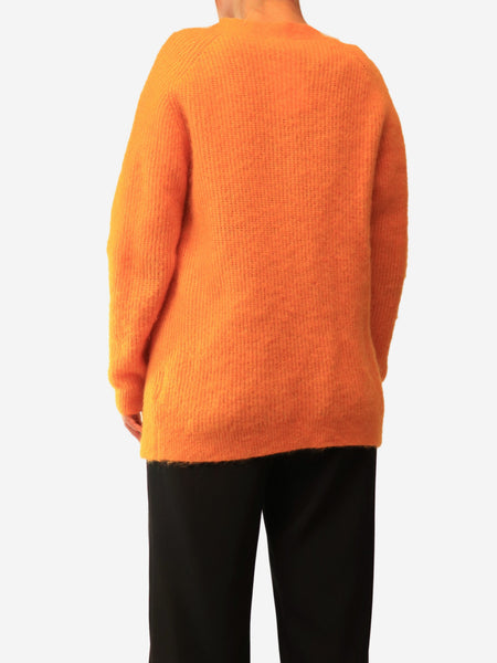 Orange knit cardigan - size M alternate image
