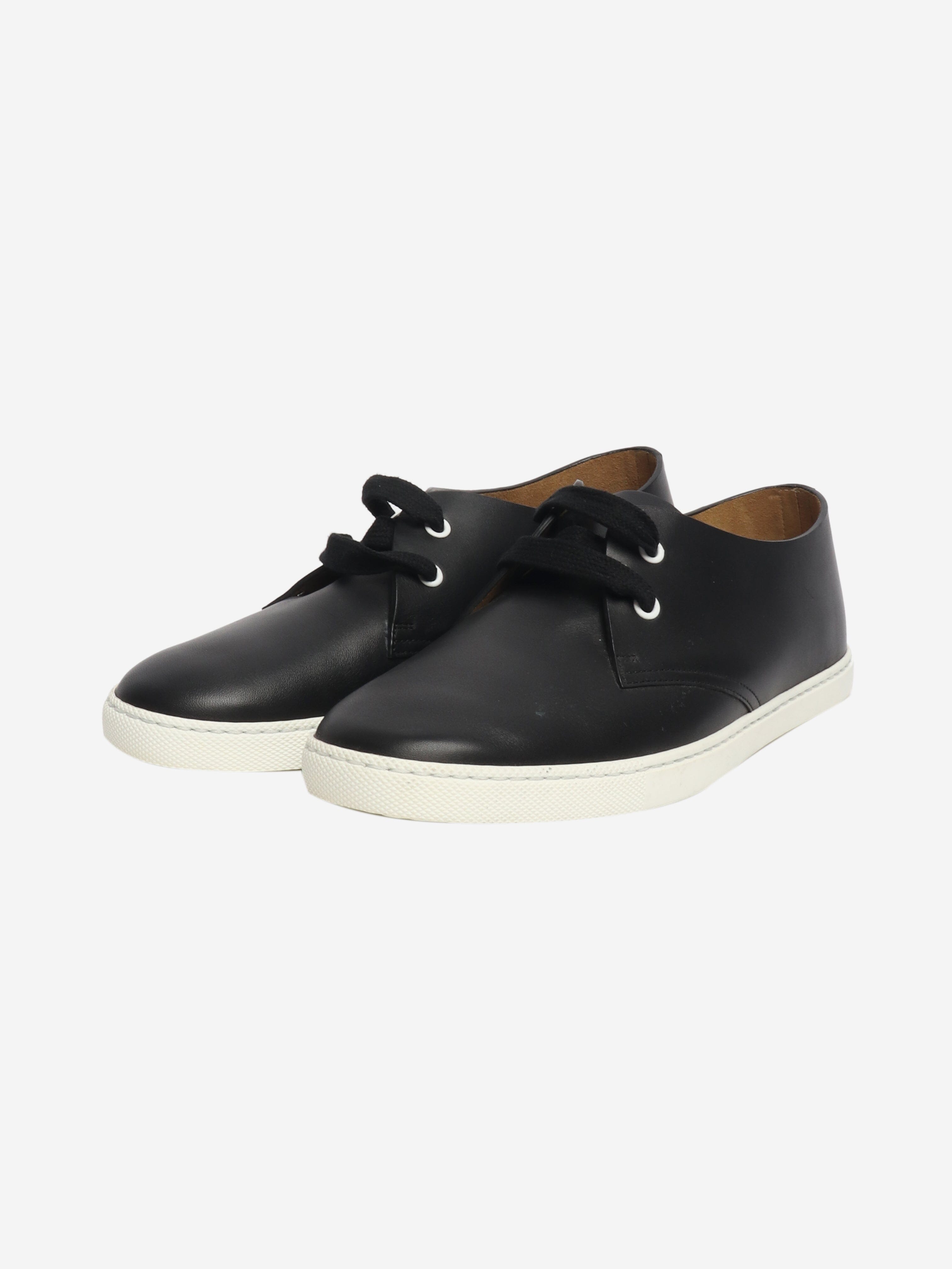 Black leather trainers - size EU 39 (UK 6) Trainers Hermes 