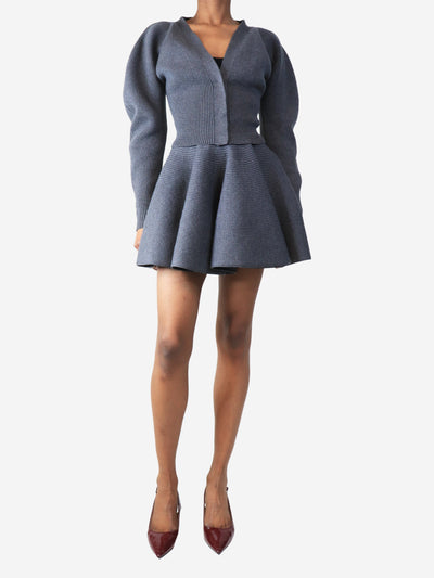 Slate ribbed cardigan and skirt set - size UK 8 Sets Alaia 