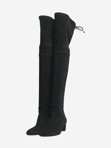 Stuart Weitzman Black suede knee-high boots - size EU 37.5