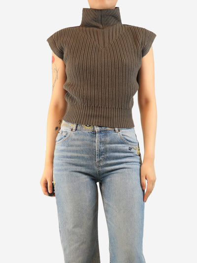 Grey turtle neck wool vest - size S Knitwear Rick Owens 