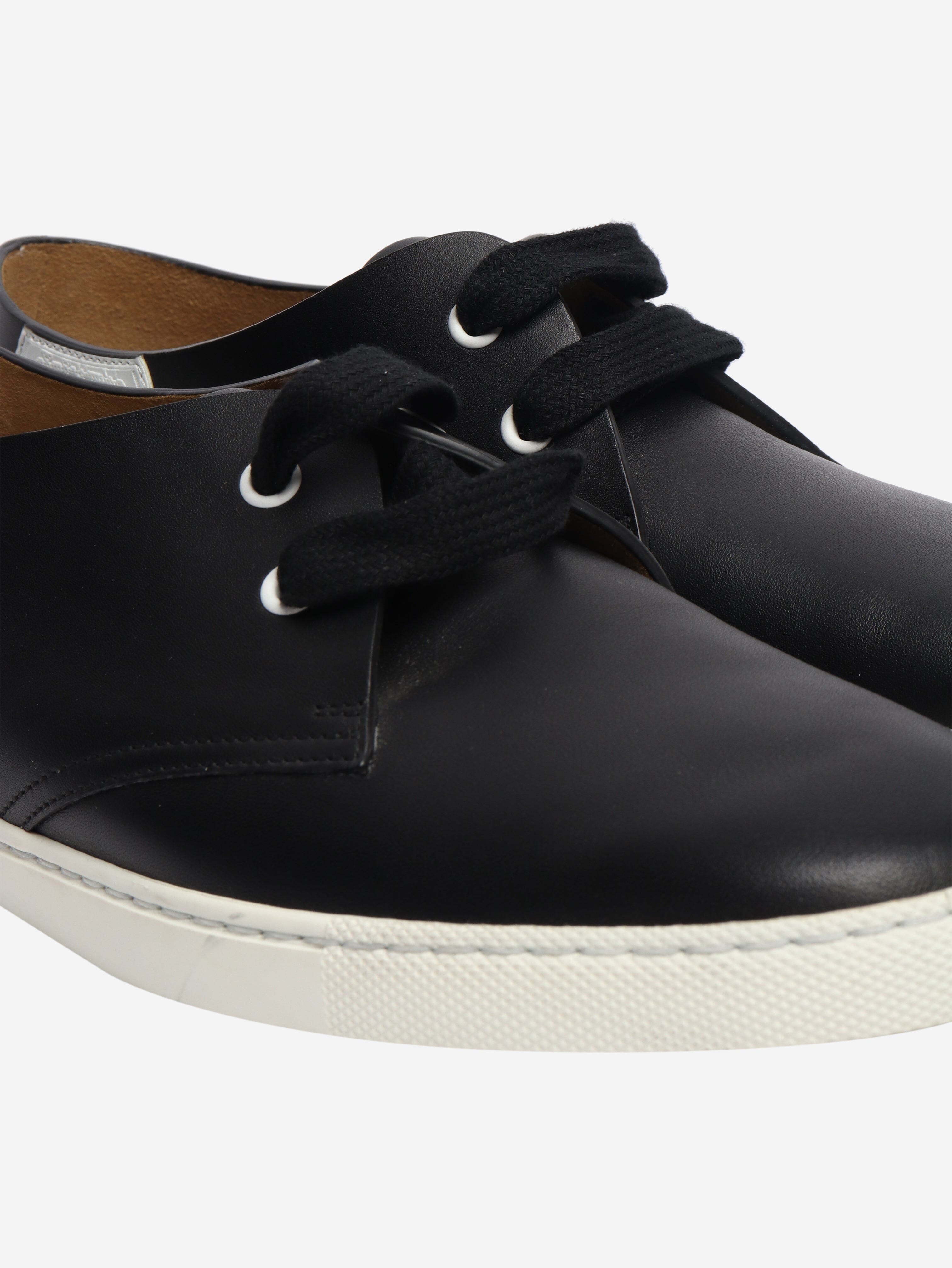 Black leather trainers - size EU 39 (UK 6) Trainers Hermes 