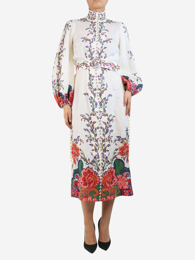 Paisley print linen maxi dress - size UK 8 Dresses Zimmermann 