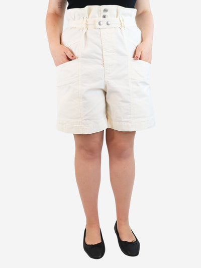 Ecru belted linen shorts - size UK 12 Shorts Isabel Marant 