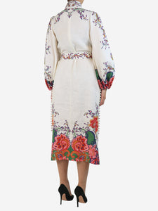 Zimmermann Paisley print linen maxi dress - size UK 8