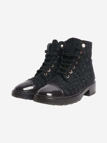 Black tweed boots - size EU 38.5 (UK 5.5) alternate image