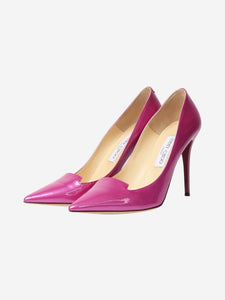 Jimmy Choo Pink patent pointed-toe pumps - size EU 39.5