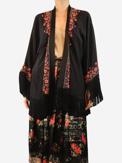 Black silk beaded jacket - size L Coats & Jackets Etro 
