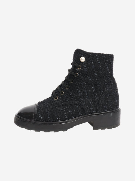 Black tweed boots - size EU 38.5 (UK 5.5) product image