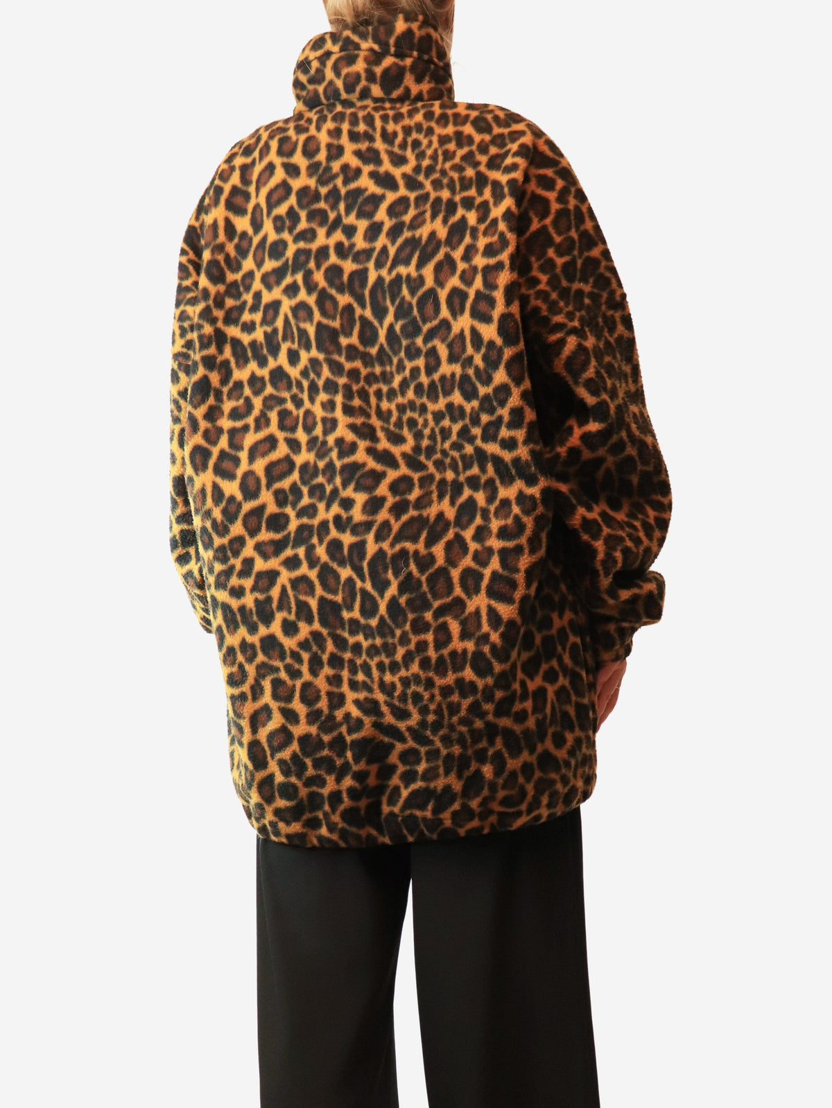 Brown leopard print fleece jacket - size S Coats & Jackets Balenciaga 