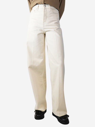 Cream wide-leg denim jeans - size UK 6 Trousers Toteme 