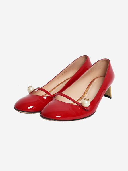 Red Patent Mary-Jane heels - size EU 38.5 (UK 5.5) alternate image