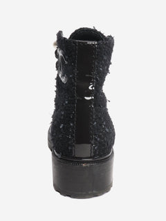 Black tweed boots - size EU 38.5 (UK 5.5) Boots Chanel 