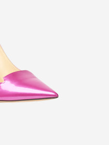 Jimmy Choo Pink patent pointed-toe pumps - size EU 39.5