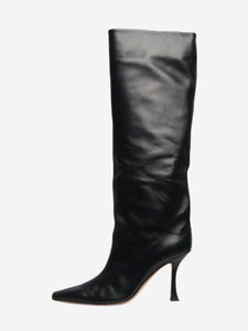 Jimmy Choo Black knee high heeled boots - size EU 39