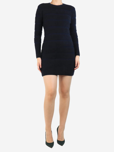 Blue brushed-knit dress - size UK 10 Dresses Maje 