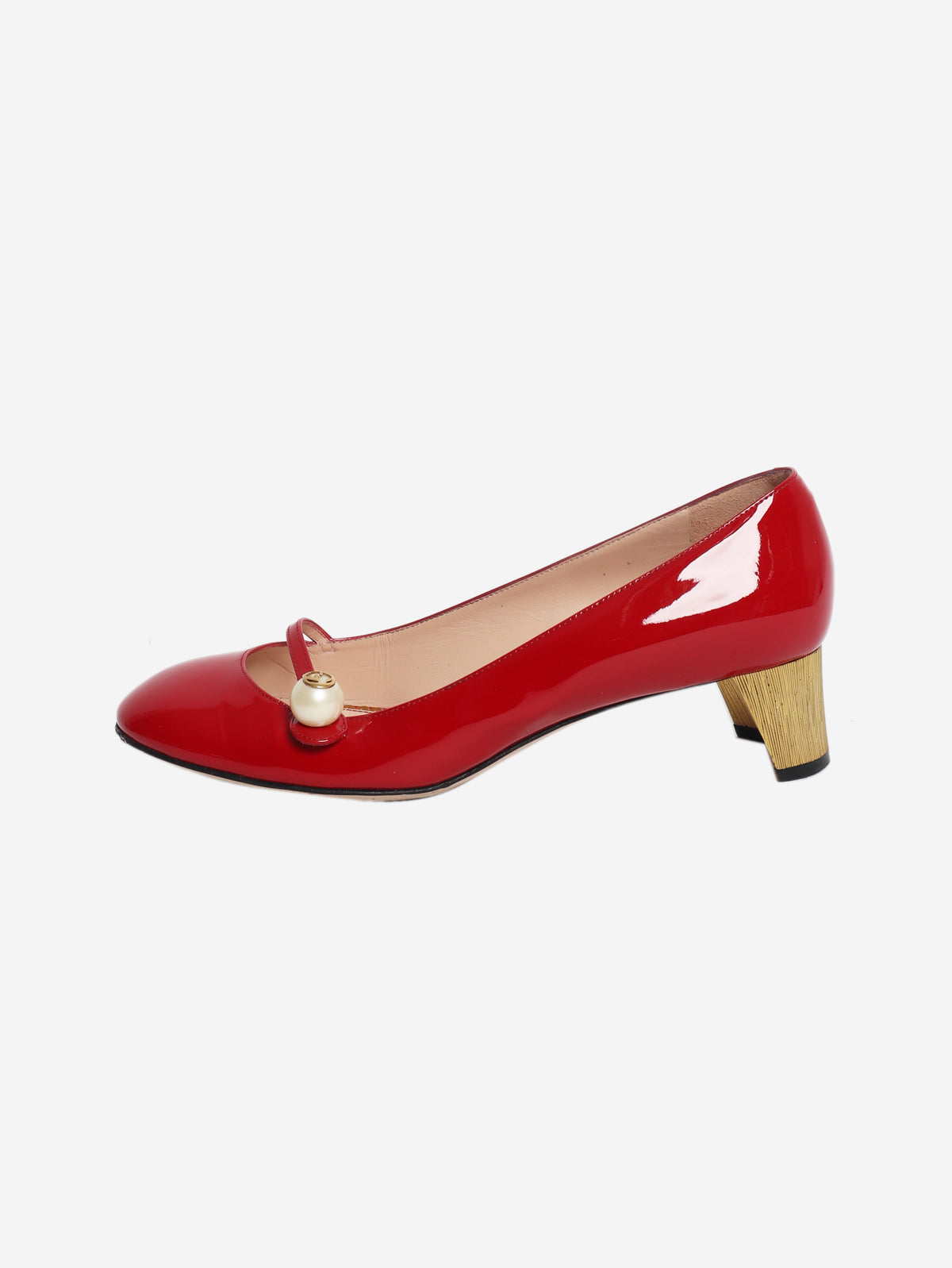 Red Patent Mary-Jane heels - size EU 38.5 (UK 5.5)