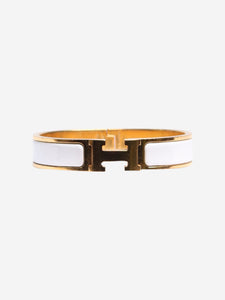 Hermes White Clic H bracelet