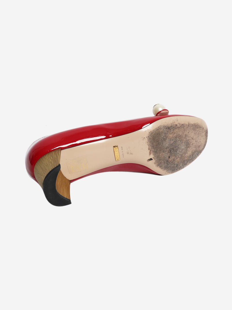 Red Patent Mary-Jane heels - size EU 38.5 (UK 5.5)