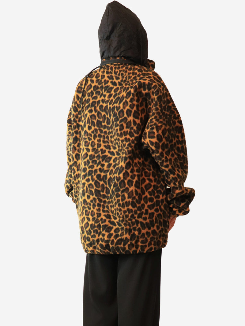 Brown leopard print fleece jacket - size S Coats & Jackets Balenciaga 