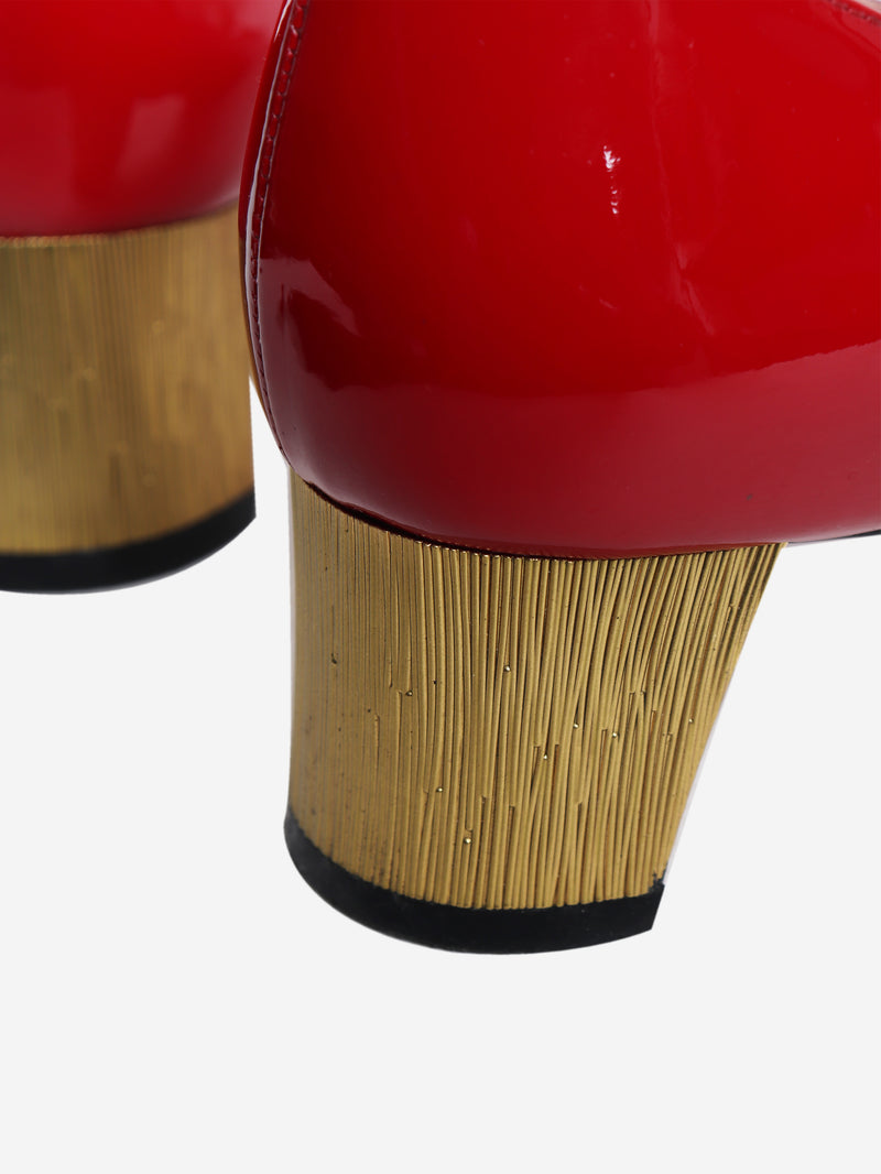 Red Patent Mary-Jane heels - size EU 38.5 (UK 5.5)