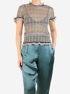 Multicolour sheer knit top - size UK 8 Tops Missoni 