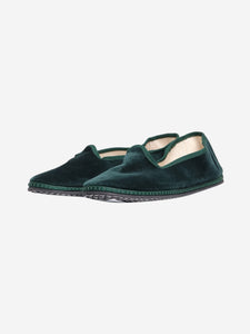 Vibi Venezia Dark green velvet ballet flats - size EU 37