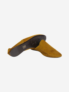 Chartreuse Pascale ponyskin slippers - size EU 42 Flat Shoes Tove 