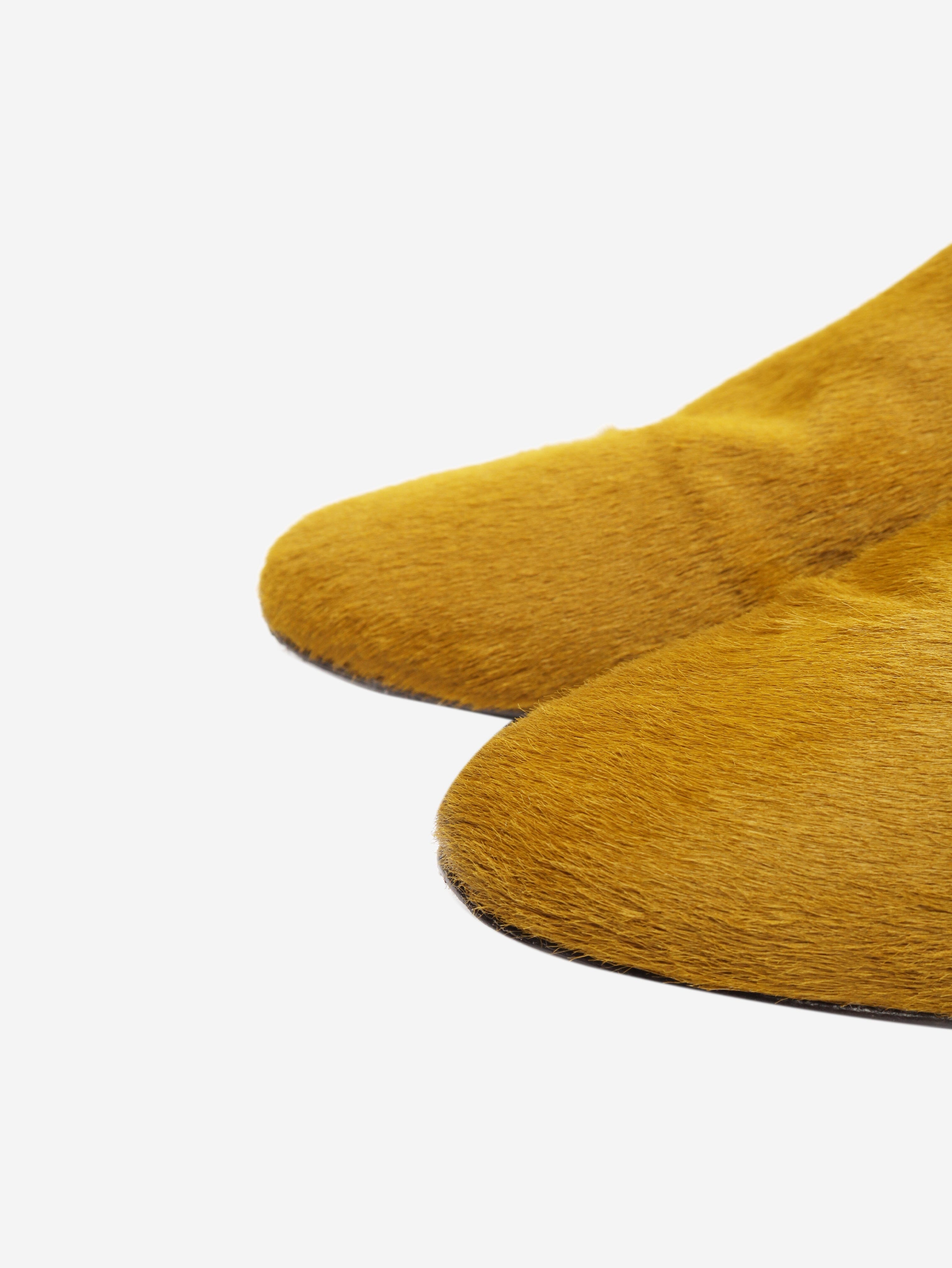 Chartreuse Pascale ponyskin slippers - size EU 42 Flat Shoes Tove 