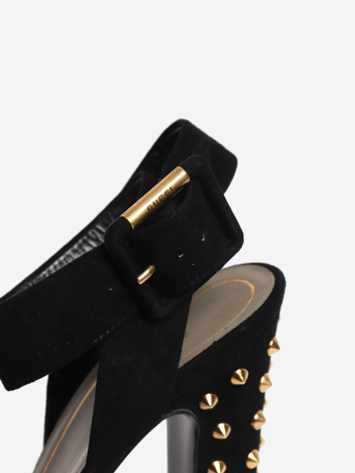 Black gold stud heels - size EU 38.5 (UK 5.5) Heels Gucci 