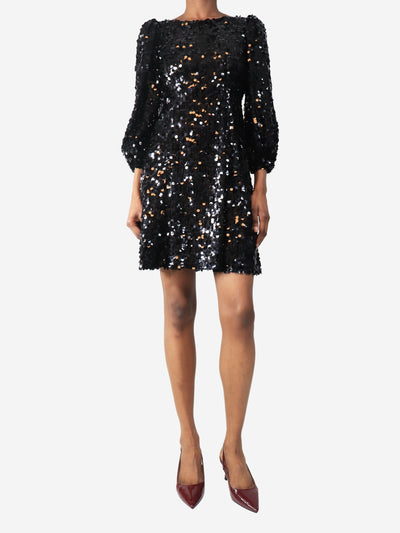 Black sequin mini dress - size UK 4 Dresses Dolce & Gabbana 
