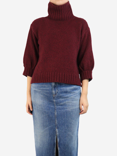 Burgundy turtle neck jumper - size S Knitwear Goop 