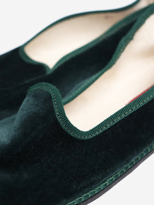 Vibi Venezia Dark green velvet ballet flats - size EU 37