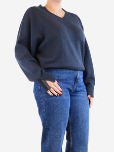 Brunello Cucinelli Navy cashmere sweater - size