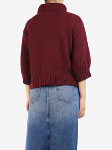 Goop Burgundy turtle neck jumper - size S